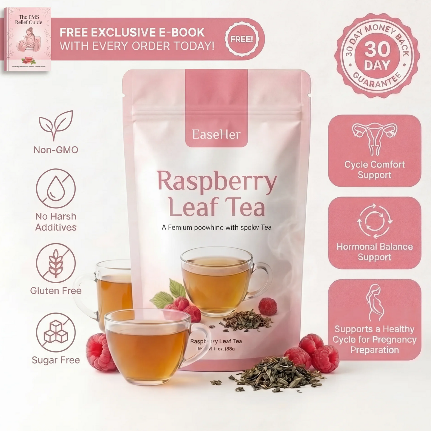 EaseHer™ Raspberry Leaf Tea